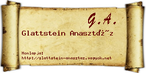 Glattstein Anasztáz névjegykártya